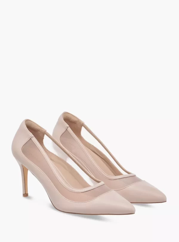 Flora Bella Textured Slip-On Pumps with Stiletto Heels