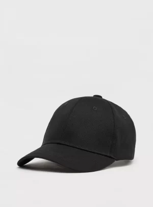 Stitch Detail Cap with Strap Back Buckle Closure