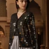 All-Over Embellished Open Front Jacket